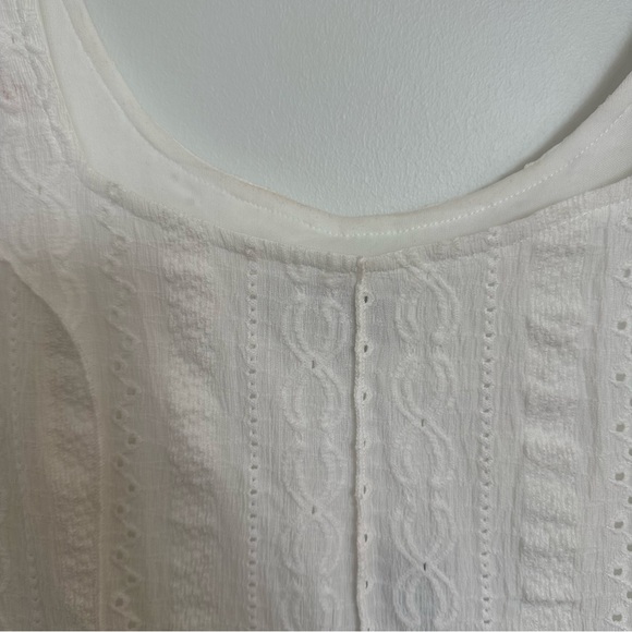 NWT Lulus Mirielle White Textured Long Sleeve Mini Dress - Picture 4 of 16